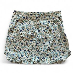 90s Vintage Guess blue and white floral ditsy mini skirt